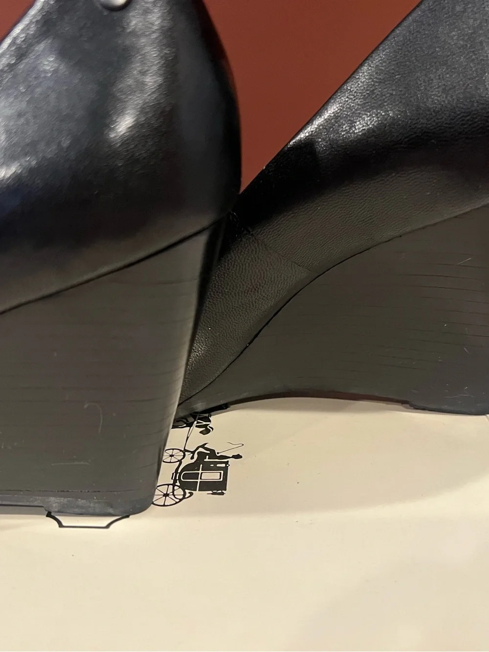 Coach Black Leather Round-Toe Pumps - Women's Heels